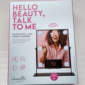 Danielle Creations Bluetooth L.E.D. Vanity Mirror Hands Free Wireless Charging
